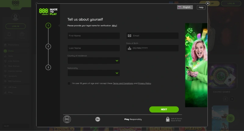 888 Casino Login